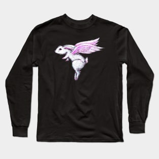 Sad Bunny Flying Long Sleeve T-Shirt